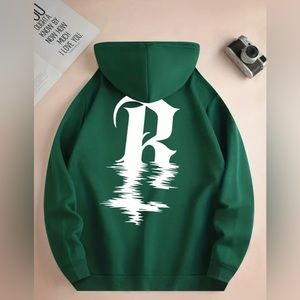 Letter R Water Print Hoodie
